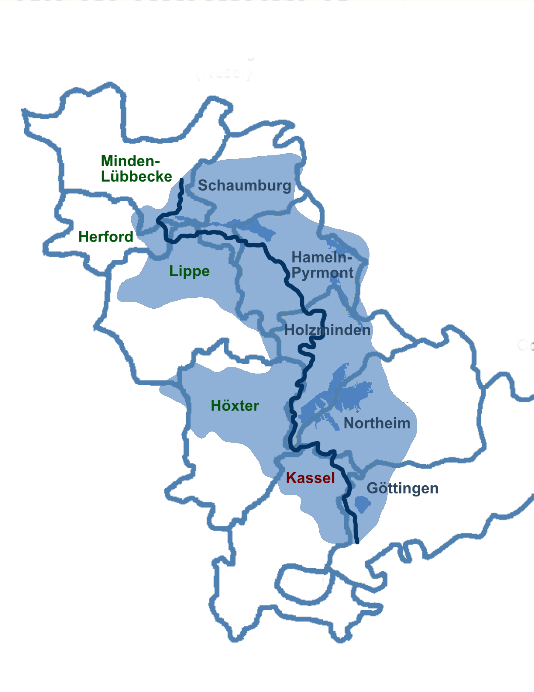 Weserbergland-Karte